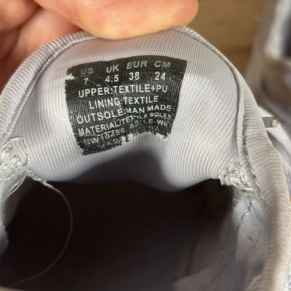 U.S. Polo Assn. Lilia/ Gray Mesh‎ Athletic Sneakers Lace Up Strap Top Size 7